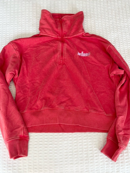 Prince Tops - Prince Women's coral Half-Zip pickleball Pullover Sweater size Large